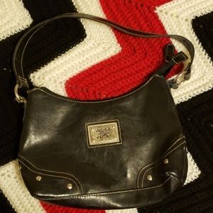 Black leather purse